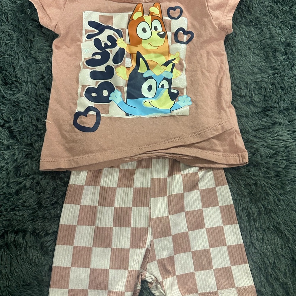 Bluey Kids  Set - pink and White
